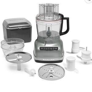 KitchenAid Silver Food Processor with Attachments